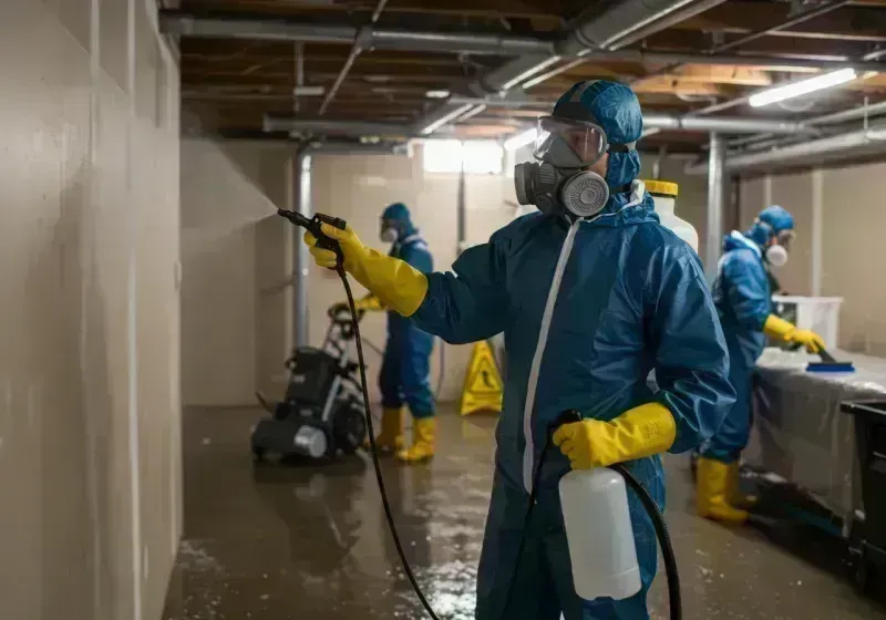 Basement Sanitization and Antimicrobial Treatment process in Black Point-Green Point, CA